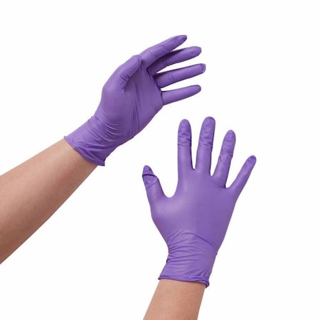 Purple Nitrile Disposable Gloves, Nitrile, M, 1000 PK, Purple 55082